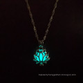 Shangjie OEM collar 2021 Halloween Lotus Luminous Necklace jewelry silver necklace flower necklace